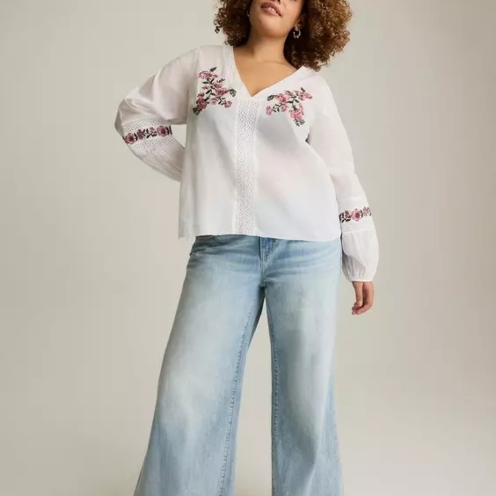 Torrid Festi Light Blue Wide-Leg Women Jeans